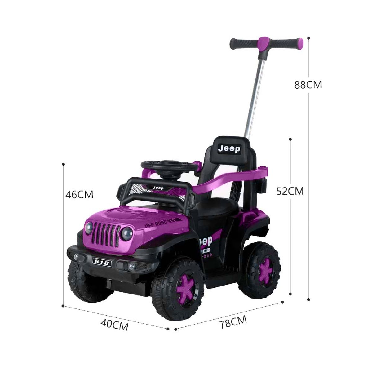 BABYKISS - CARRO CON CONTROL REMOTO ELECTRICO TODO TERRENO LILA