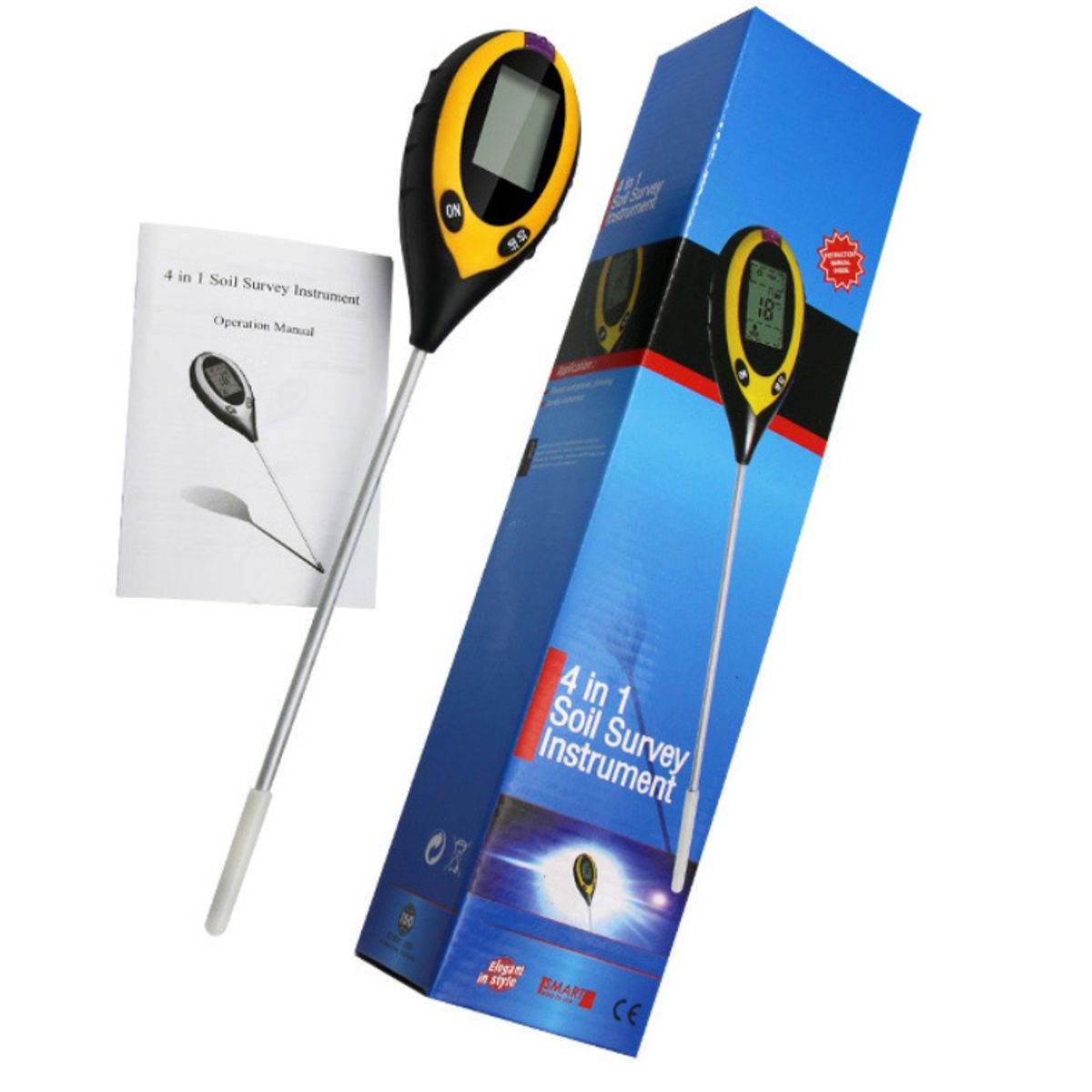 GENERICO - PHMetro Portátil Para Suelo 4 En 1