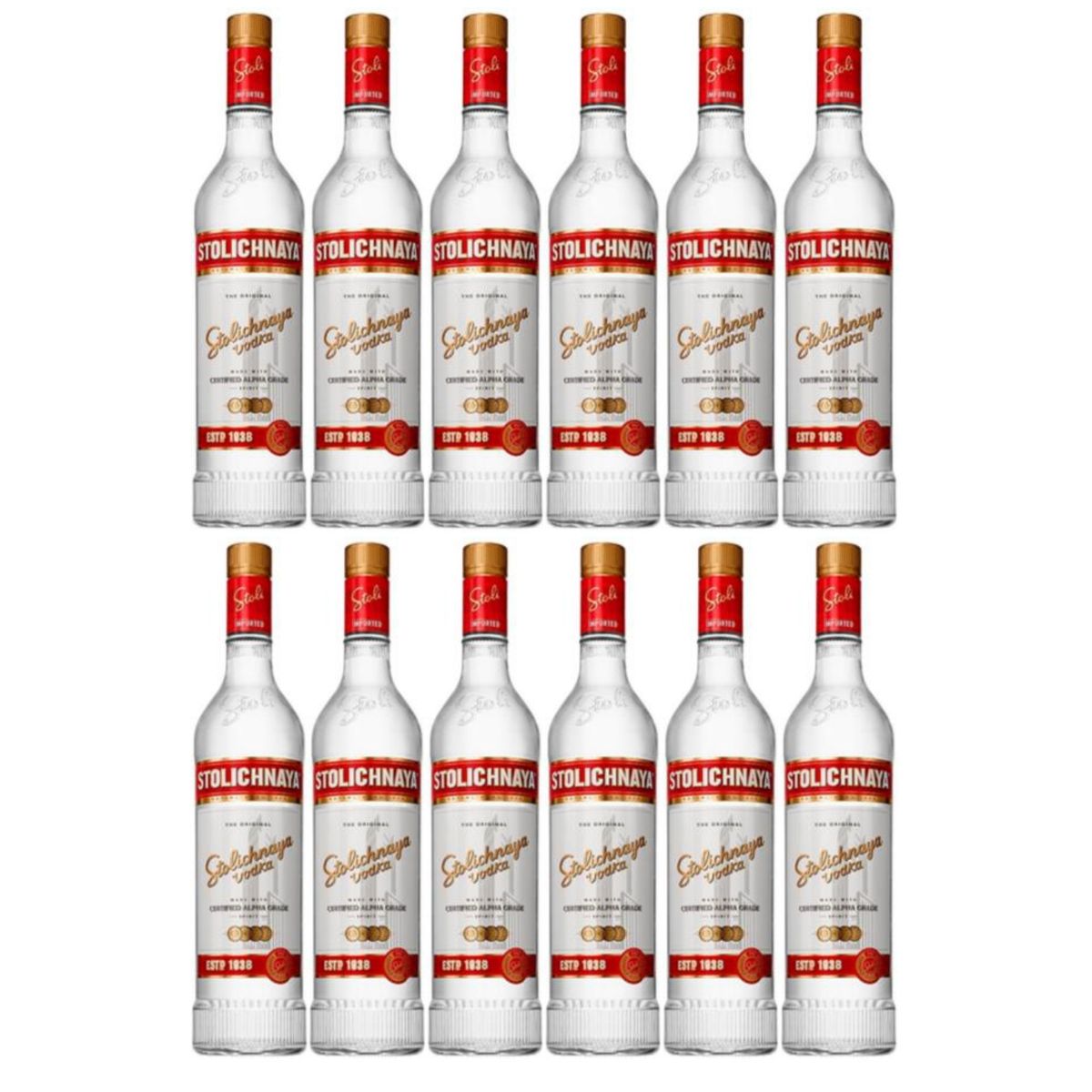 STOLICHNAYA - VODKA STOLICHNAYA 750ML - 12 UND