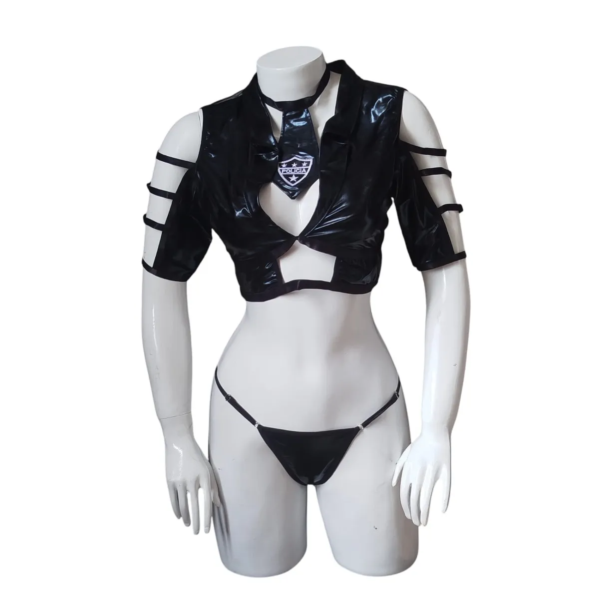 GENERICO - DISFRAZ ERÓTICO DE POLICIA LENCERIA SEXY DISFRACES EN TALLAS S-M-L