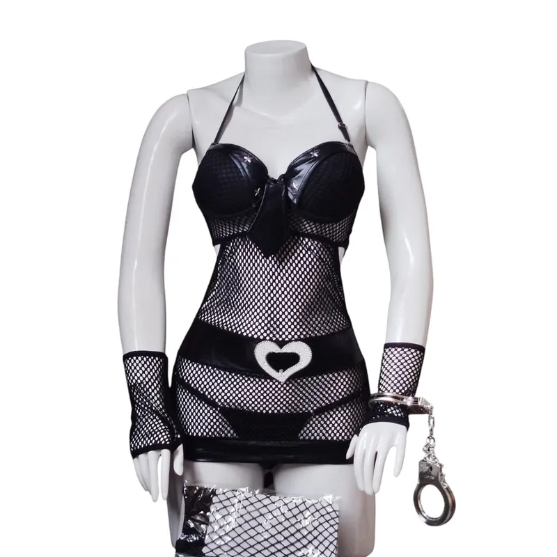 GENERICO - DISFRAZ ERÓTICO DE POLICIA LENCERIA SEXY DISFRACES EN TALLAS S-M-L