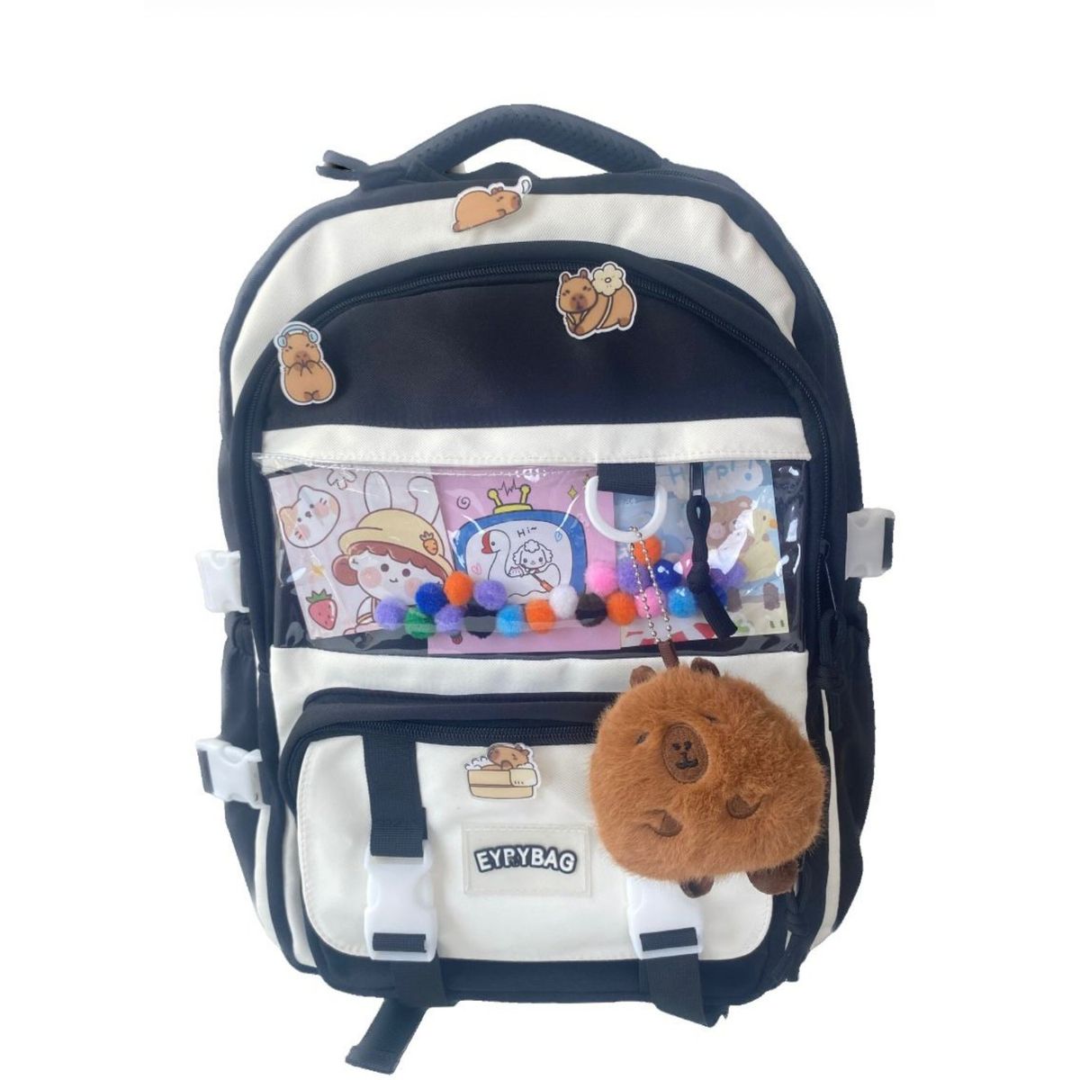 GENERICO - MOCHILA ESCOLAR CAPYBARA COREANA KAWAII