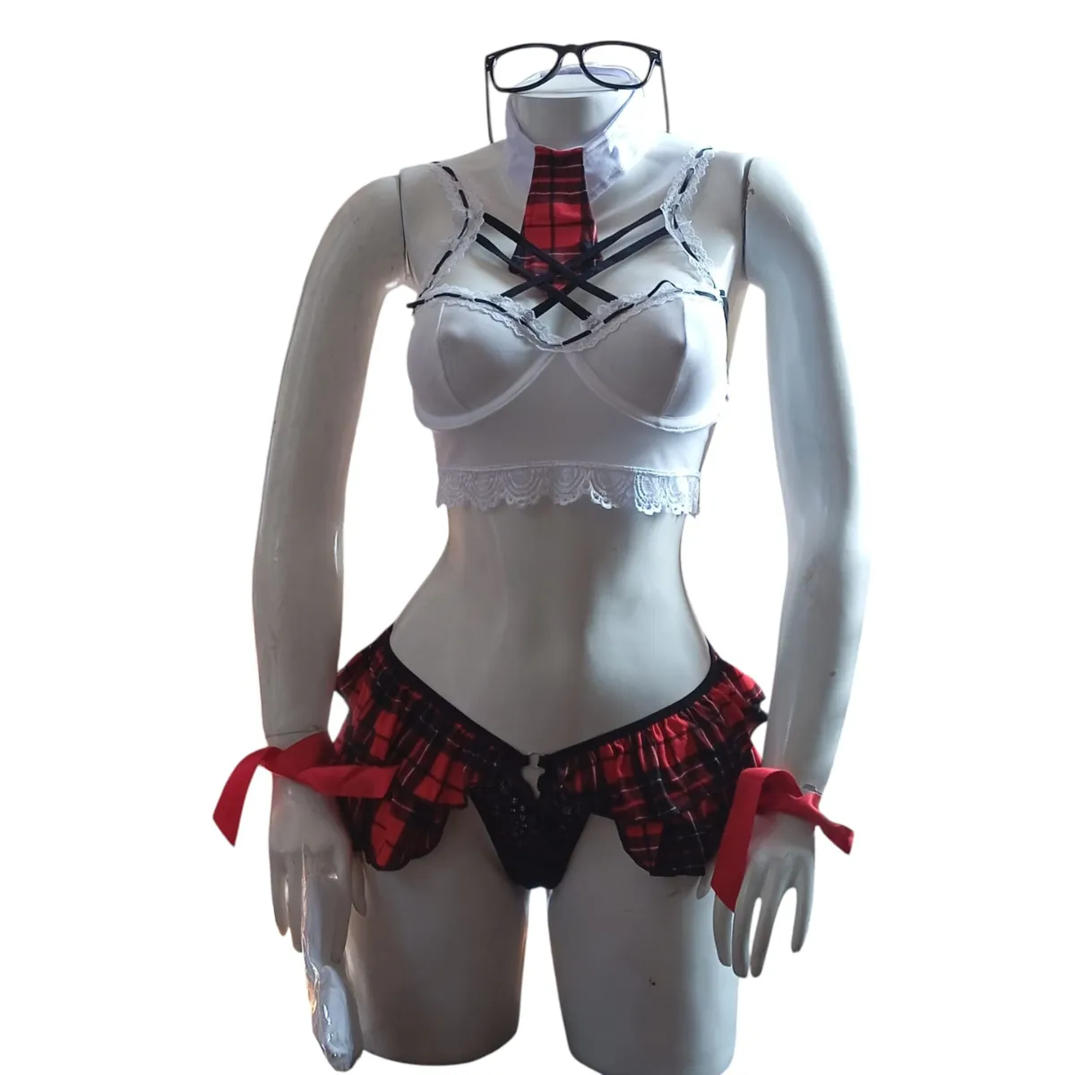 GENERICO - DISFRACES LENCERIA SEXY DE COLEGIALA EN TALLAS S-M-L