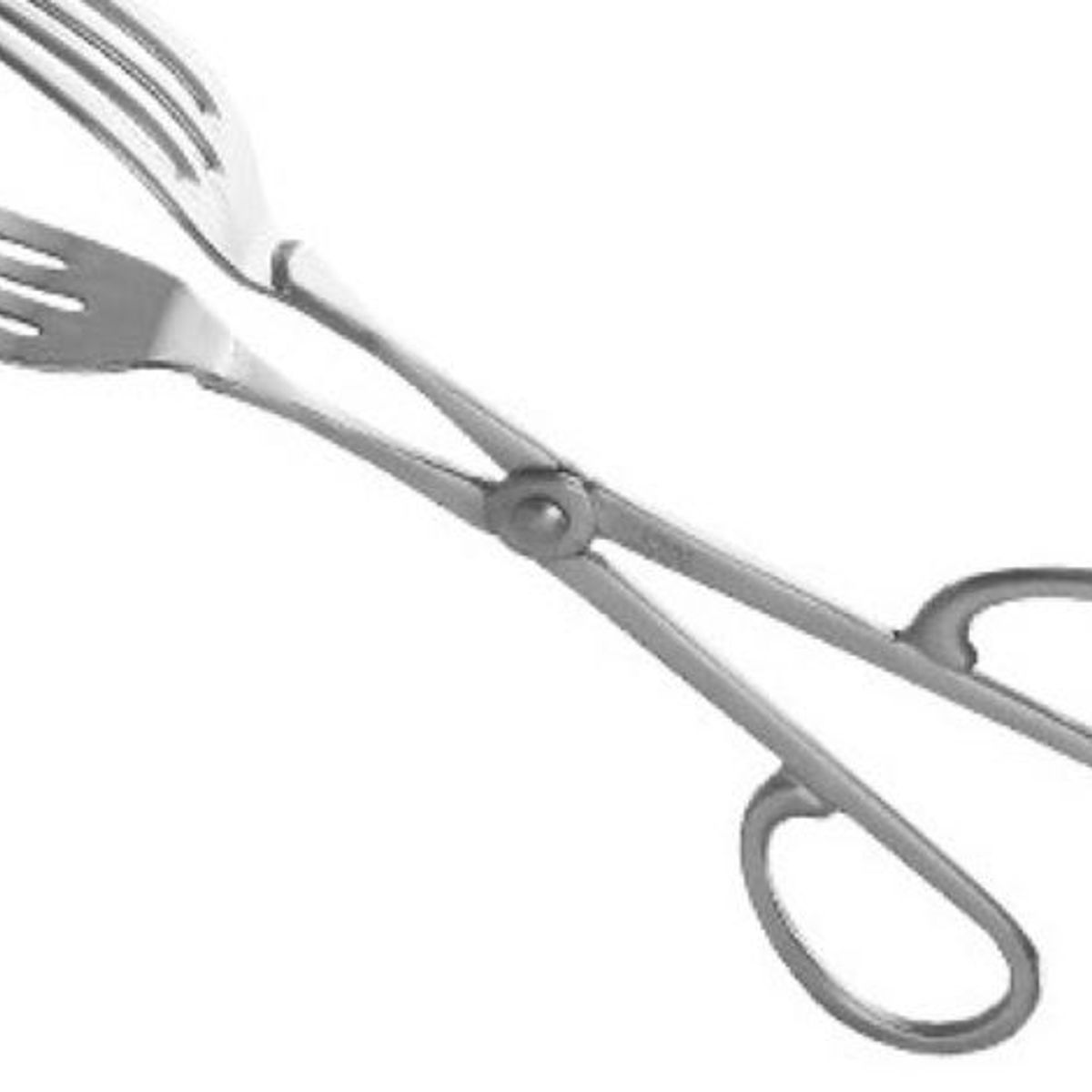 GENERICO - Tijera Punta Tenedor metálica para Carnes y ensalada