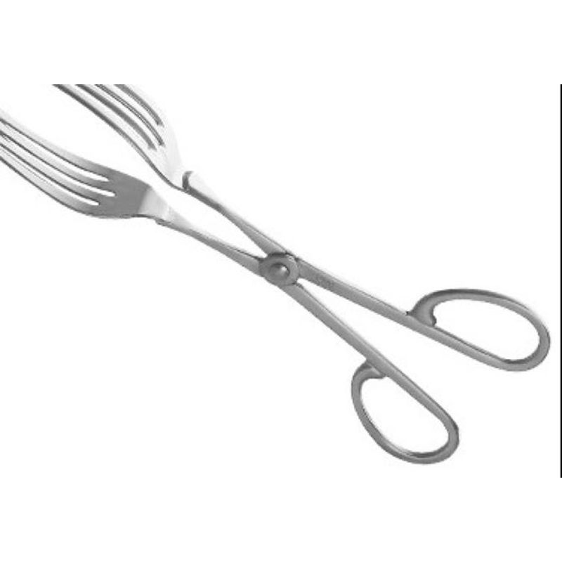 GENERICO - Tijera Punta Tenedor metálica para Carnes y ensalada