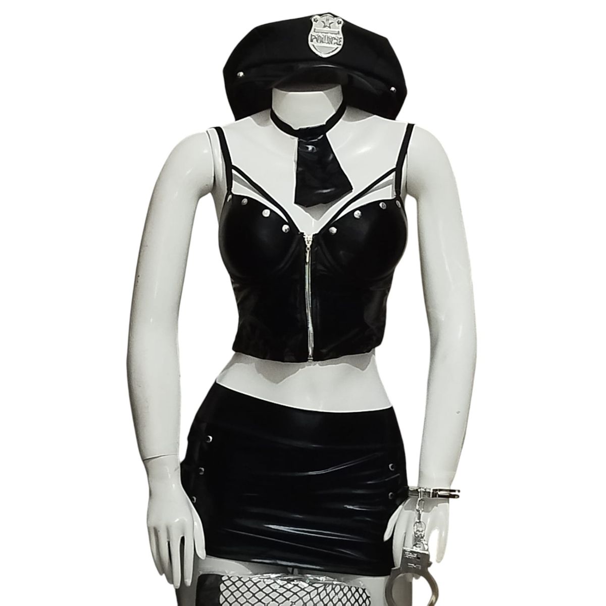 GENERICO - DISFRAZ ERÓTICO DE POLICIA LENCERIA SEXY DISFRACES EN TALLAS S-M-L