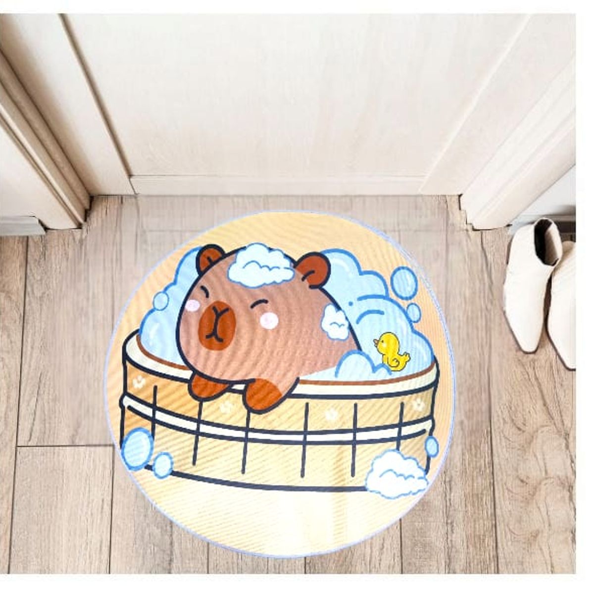 GENERICO - Alfombra de capibara decoración del hogar - Circular