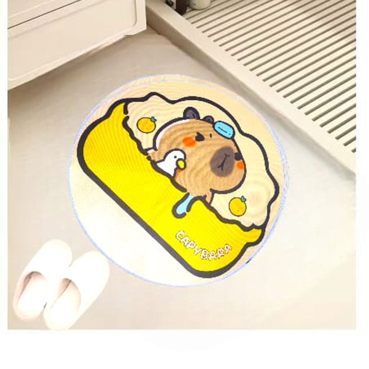 GENERICO - Alfombra de capibara decoración del hogar - Circular