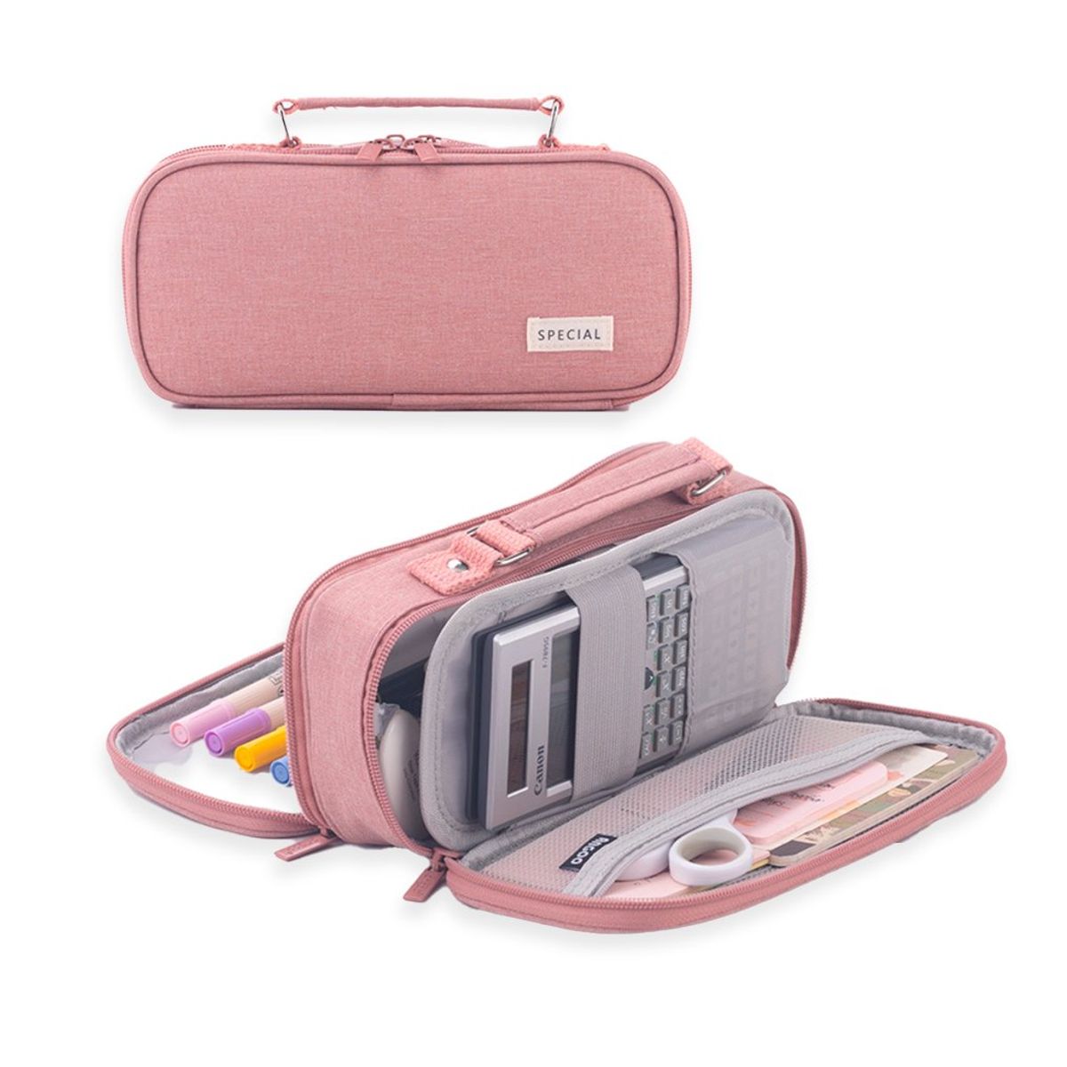 GENERICO - Cartuchera Biella Rosa Oscuro