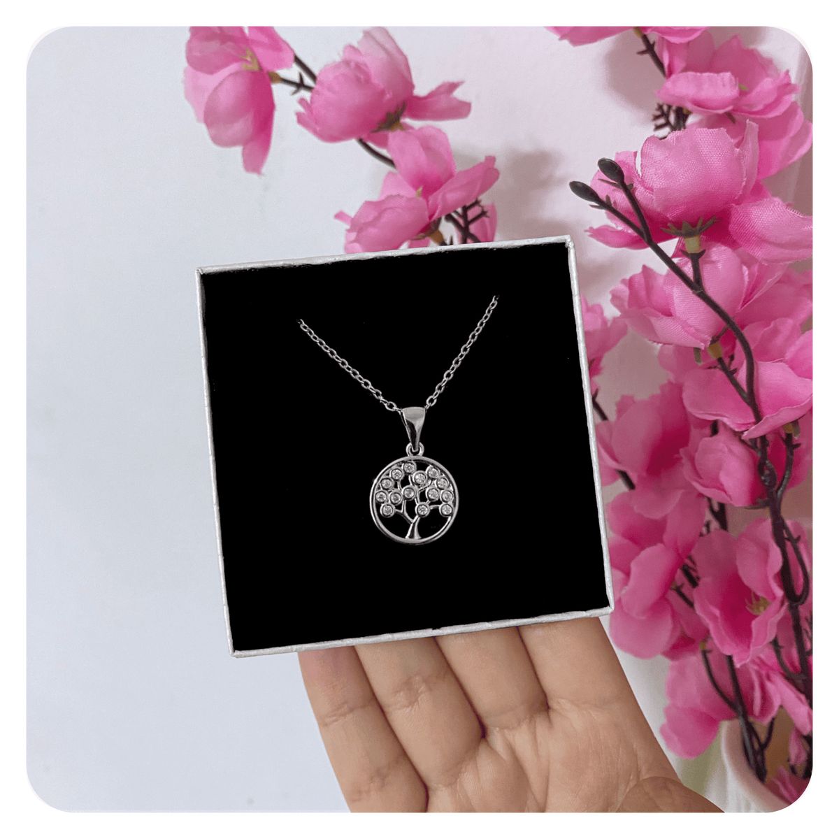 GENERICO - Collar Mujer Árbol De La Vida Regalo Amuleto Acero Plateado