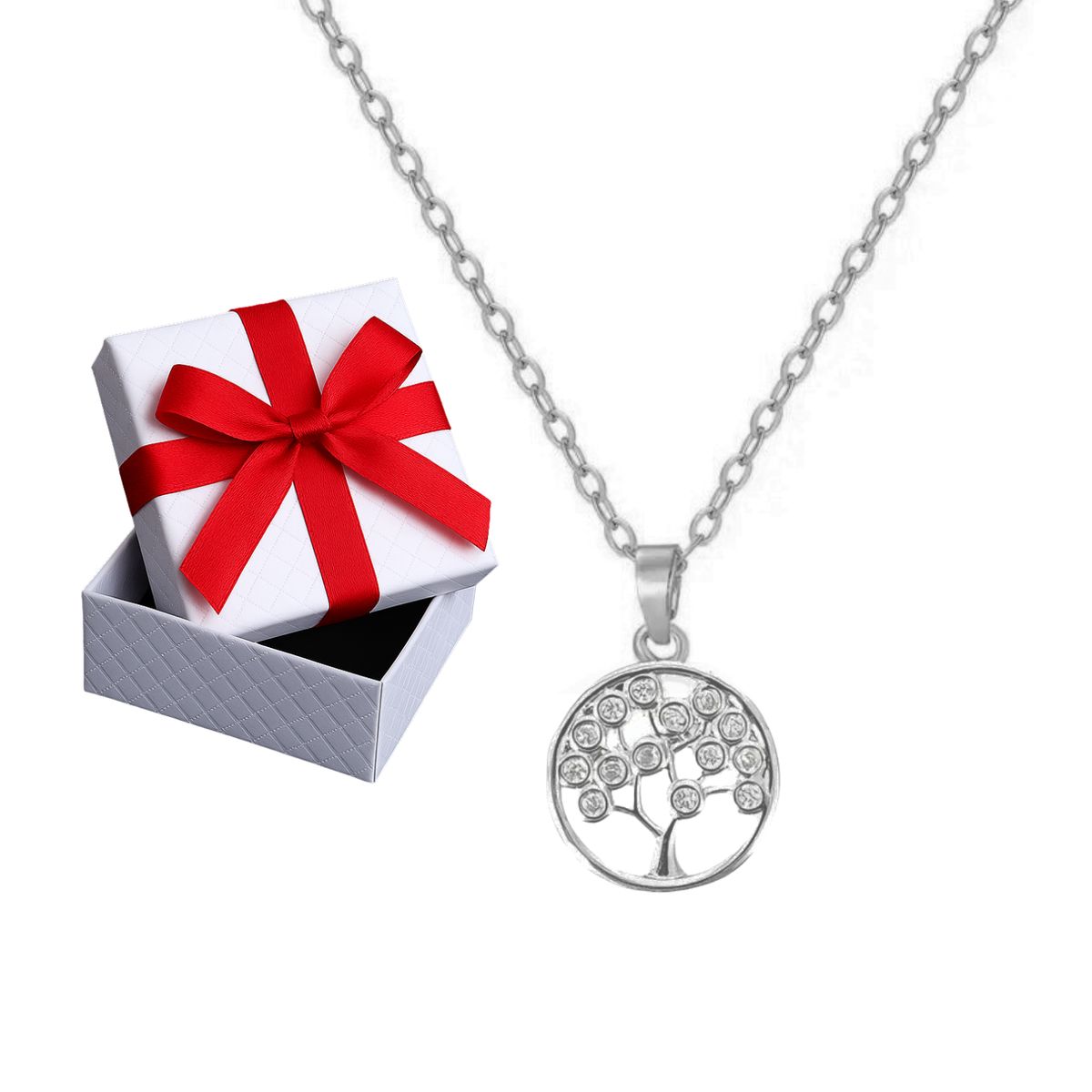 GENERICO - Collar Mamá Árbol De La Vida Regalo Cumpleaños Joya Acero