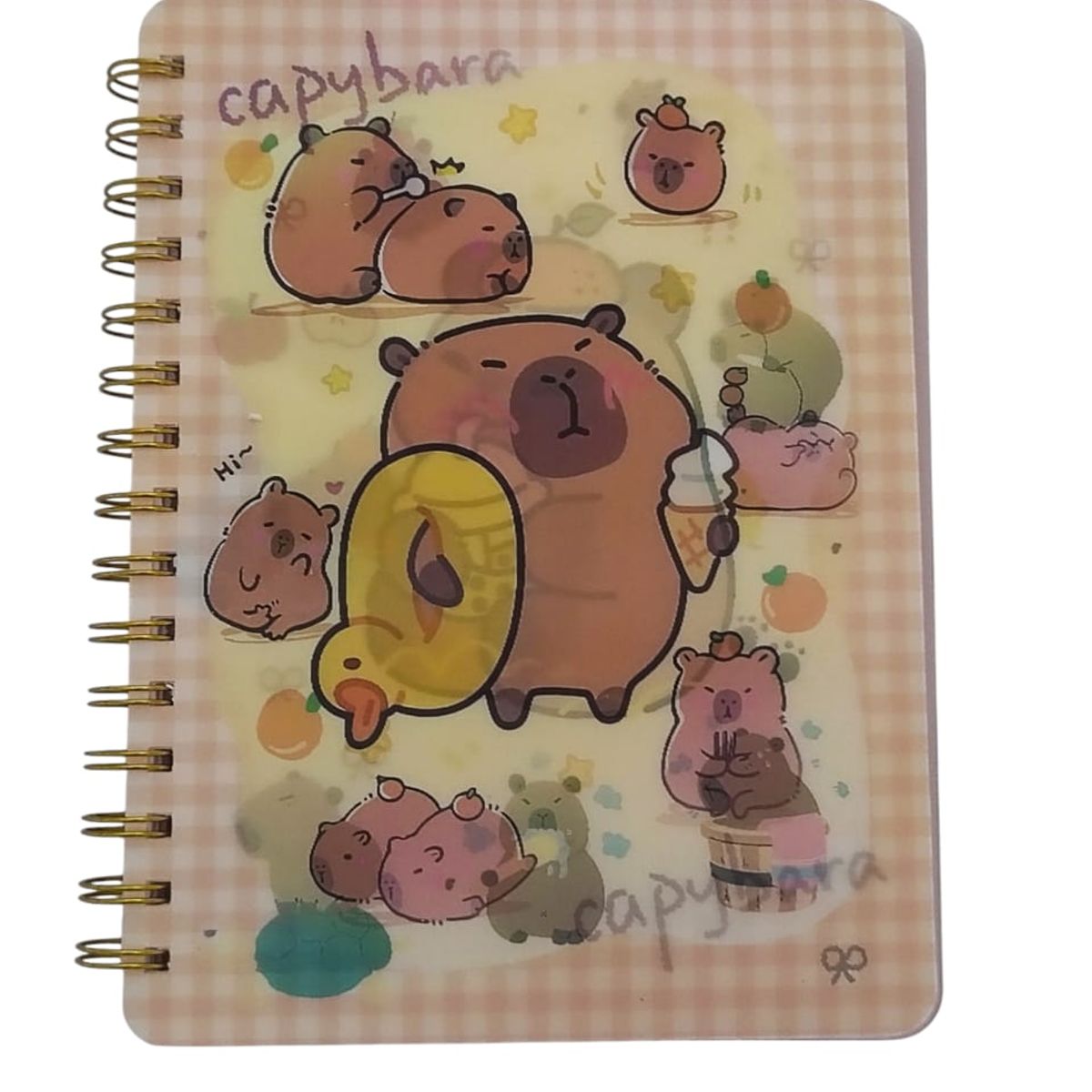 GENERICO - Cuaderno anillado Holografico con Sepadores Capibara