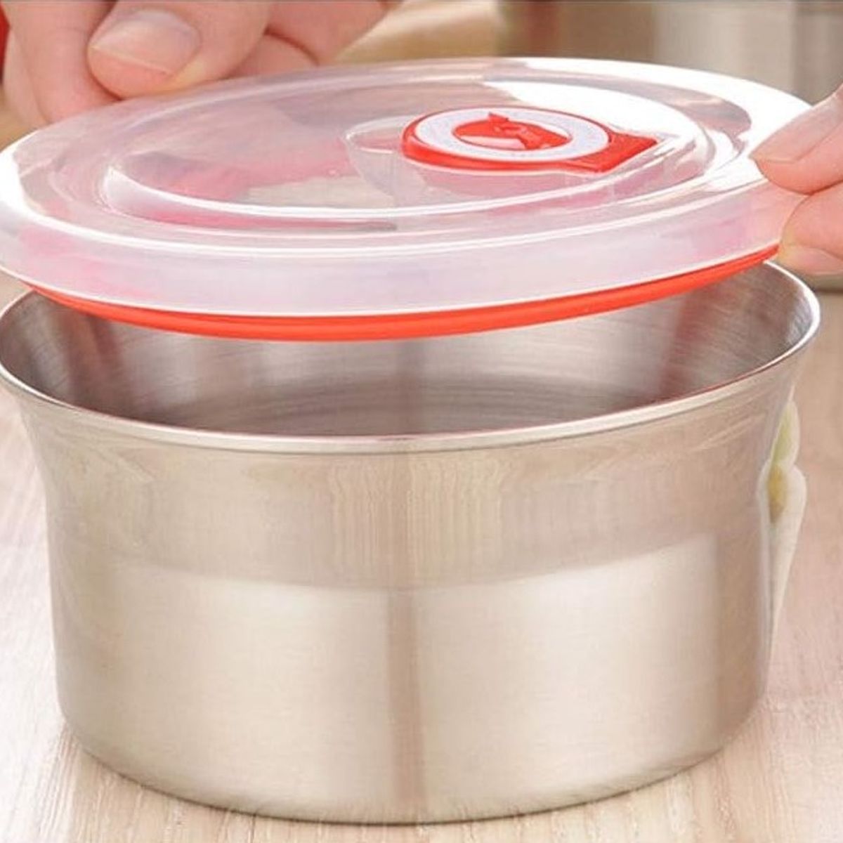 GENERICO - Set x 3 de Bowls de Acero con Tapa Silicona