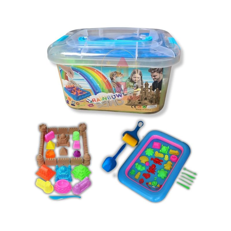 GENERICO - Set Caja de Arena Mágica Colorida para NIños -1KG