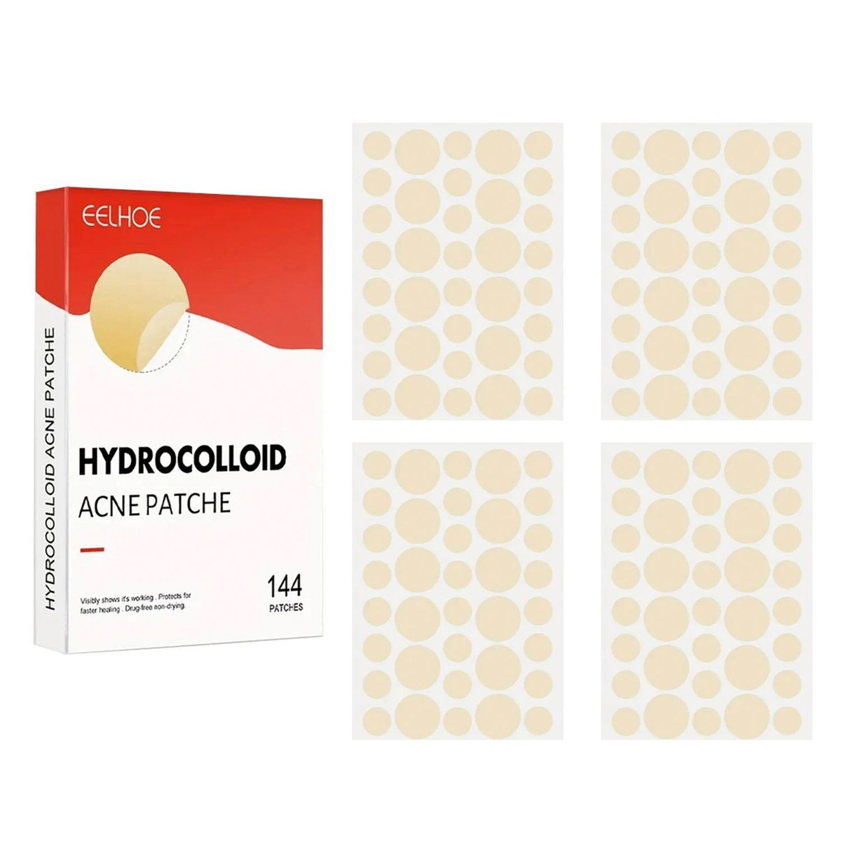 GENERICO - ACNE PATCH removedor de acne y granos 144 Unidades