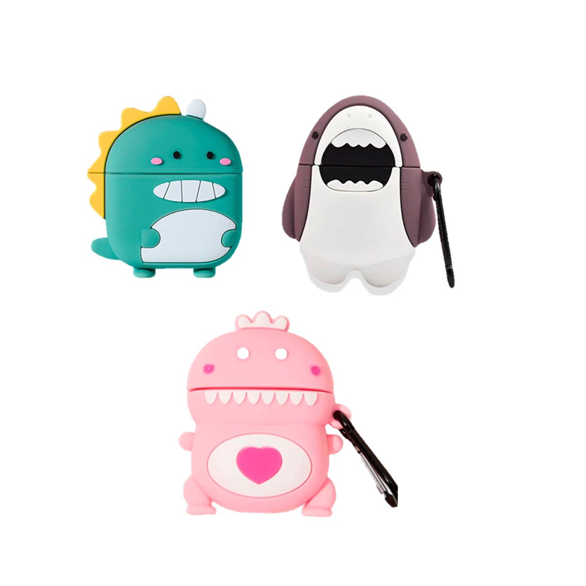 GENERICO - Pack 3 Estuches Fundas De Auriculares Para AirPods Con Diseño