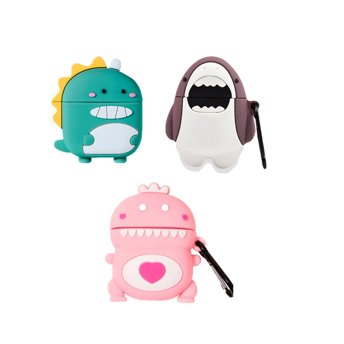 GENERICO - Pack 3 Estuches Fundas De Auriculares Para AirPods Con Diseño