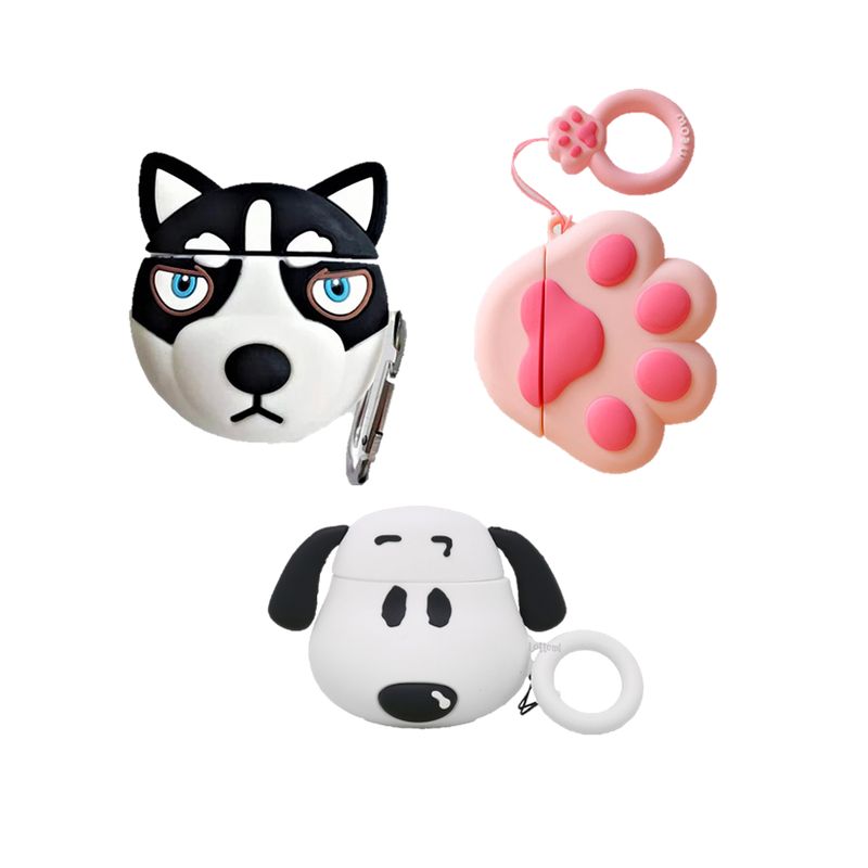 GENERICO - Pack 3 Estuches Fundas De Auriculares Para AirPods Con Diseño