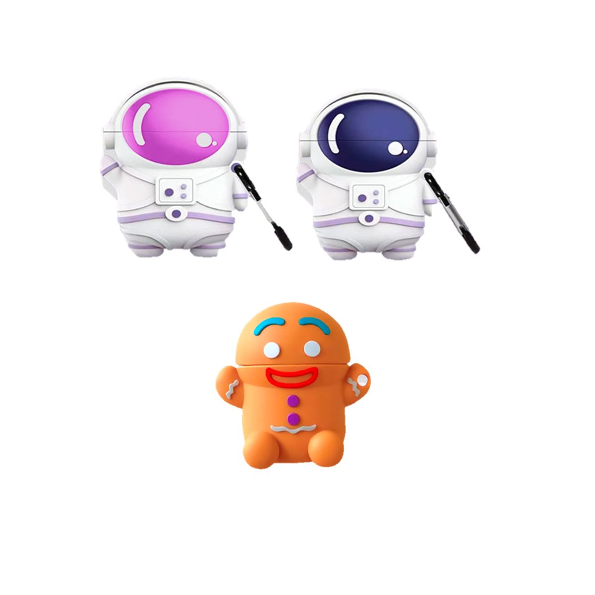 GENERICO - Pack 3 Estuches Fundas De Auriculares Para AirPods Con Diseño