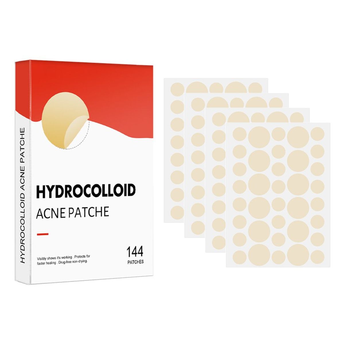 GENERICO - ACNE PATCH removedor de acne y granos 144 Unidades