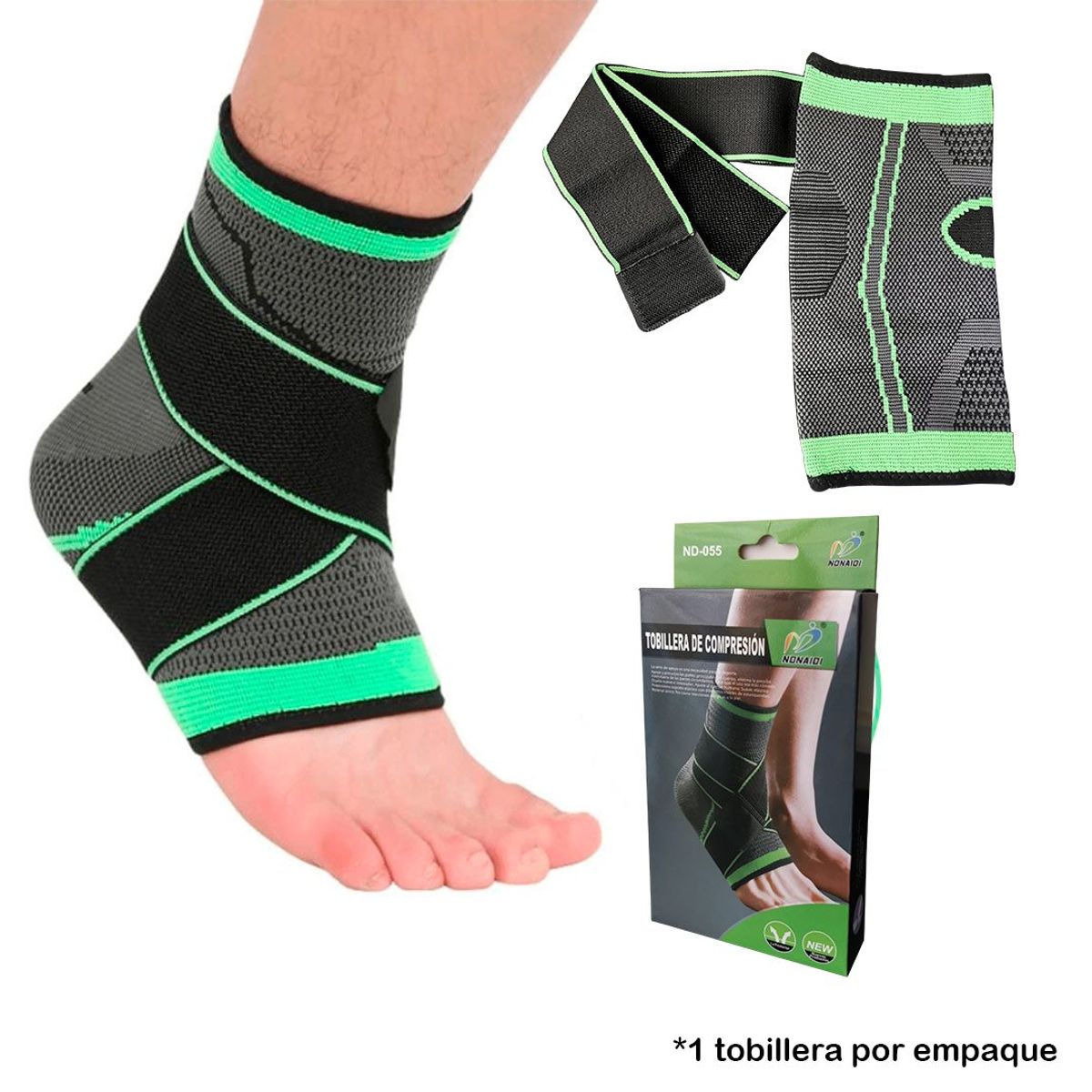 GENERICO - Tobillera Elástica para Deporte Estándar