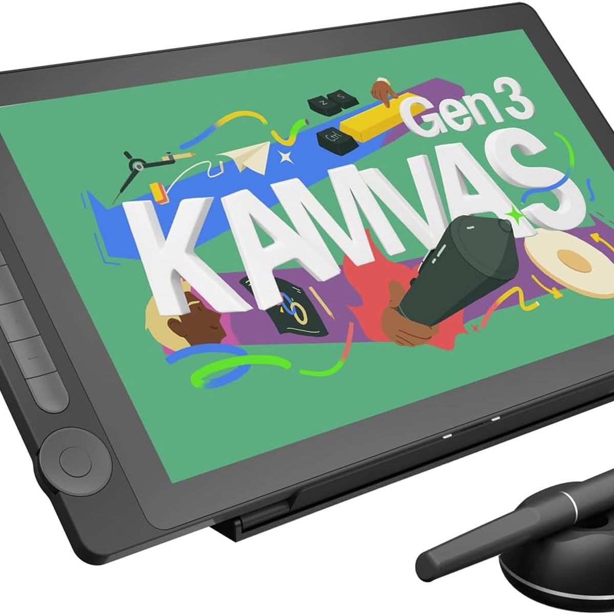 HUION - HUION KAMVAS 16 Gen 3 tableta de dibujo con pantalla
