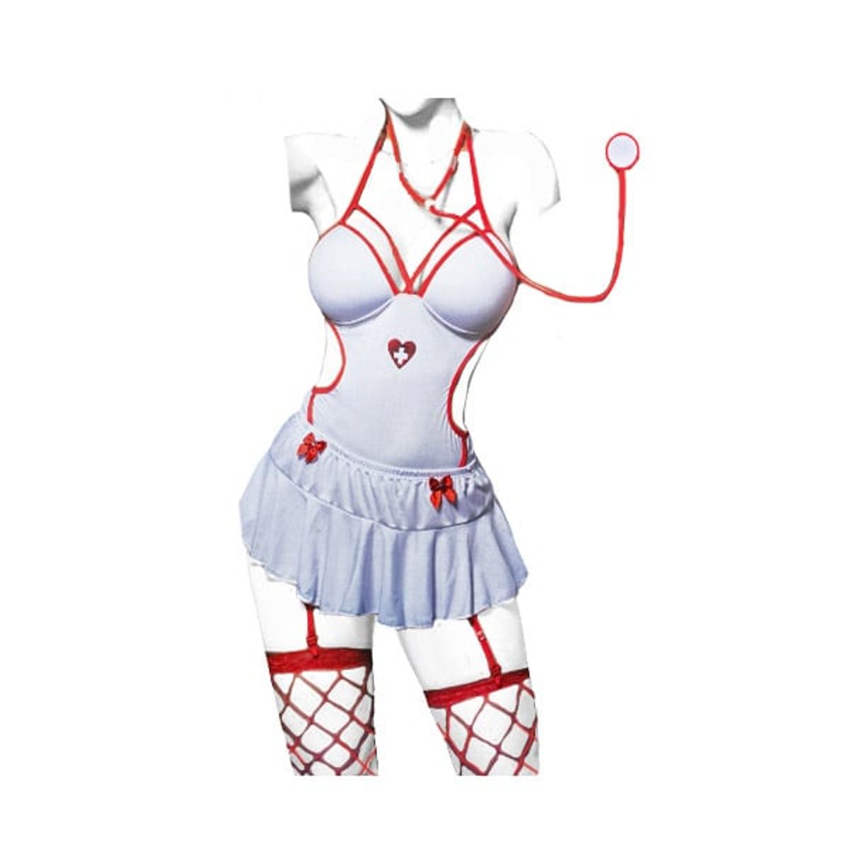 GENERICO - Enfermera más Medias- Disfraz  - Mujer - Lencería