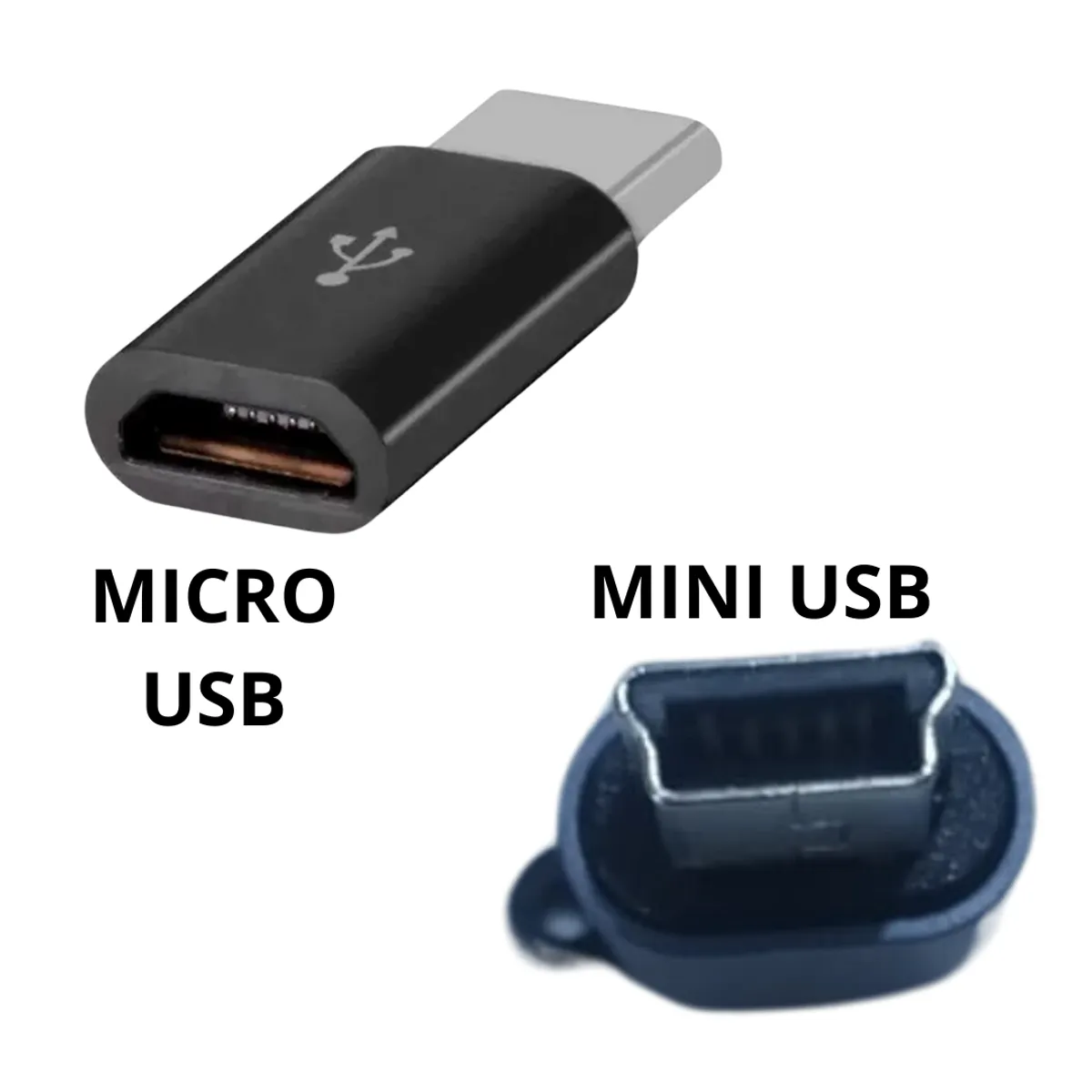 OEM - ADAPTADOR DE MICRO USB V8 A MINI USB CARGA RAPIDA Y DATOS