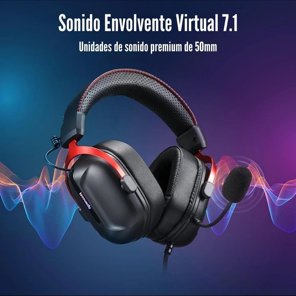 REDRAGON - Redragon - Audífono Cybill H312 Sonido 7.1 Gaming - Negro