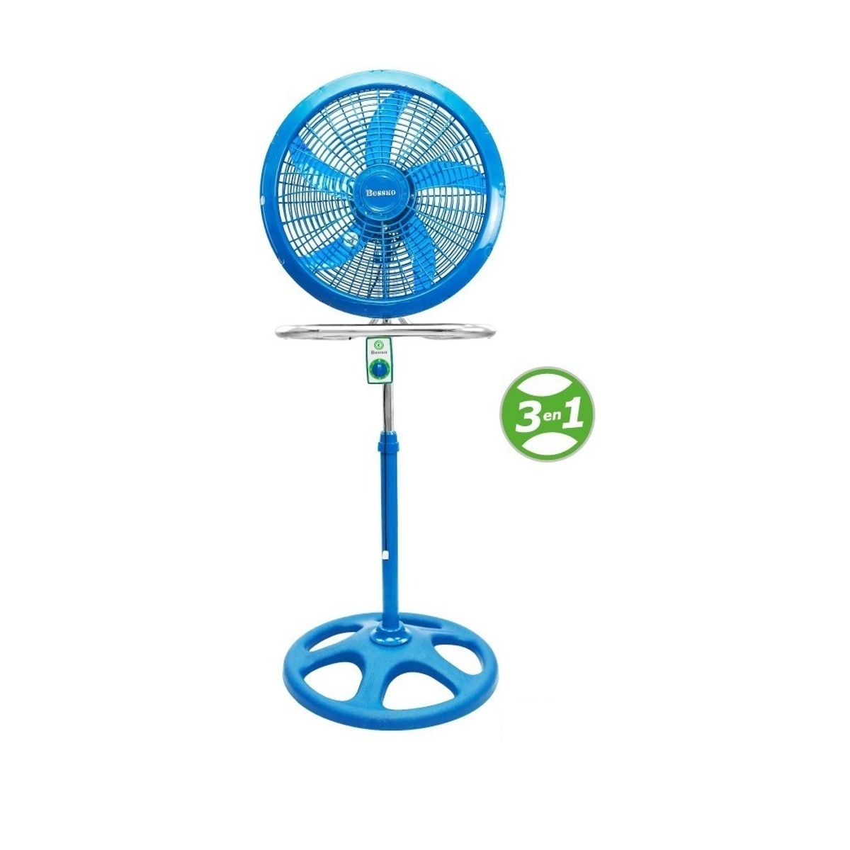 BOSSKO - VENTILADOR 18"  DE 5 ASPAS,  3 EN 1 BOSSKO BK-8223VI AZUL