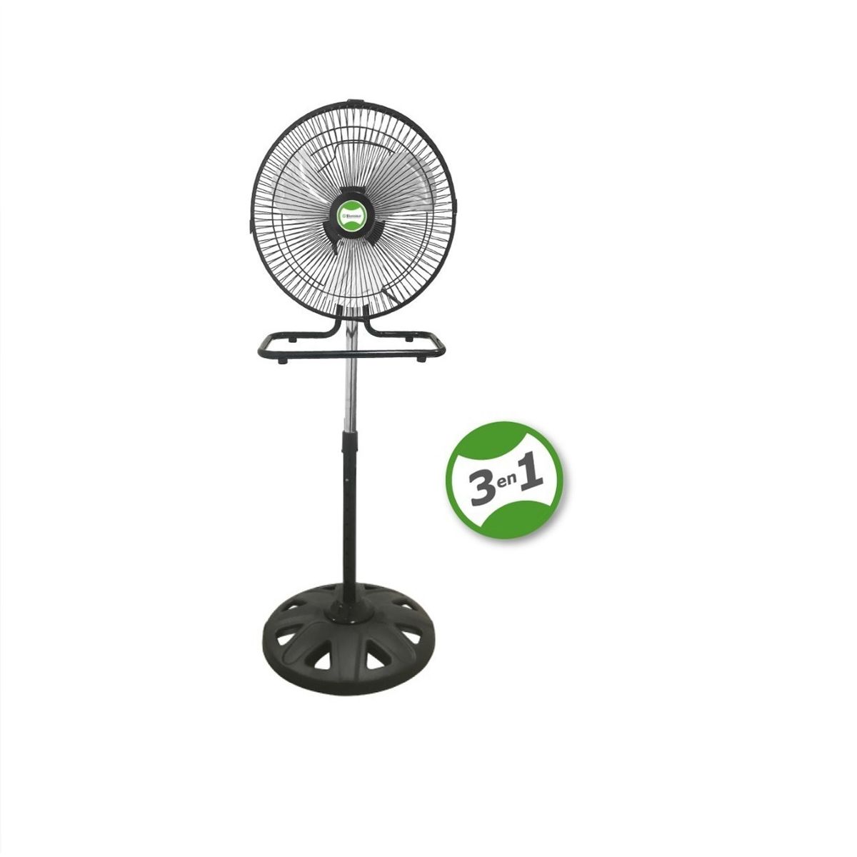 BOSSKO - VENTILADOR  BOSSKO 12"   3 EN 1, BK-8312VP/NG REJILLA NEGRA
