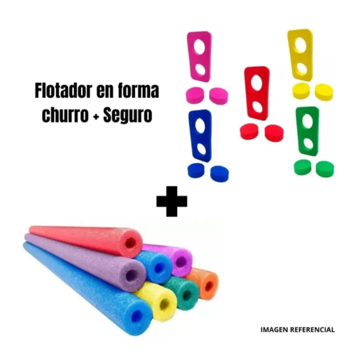 GENERICO - Churro Flotador Para Piscina Con Seguro