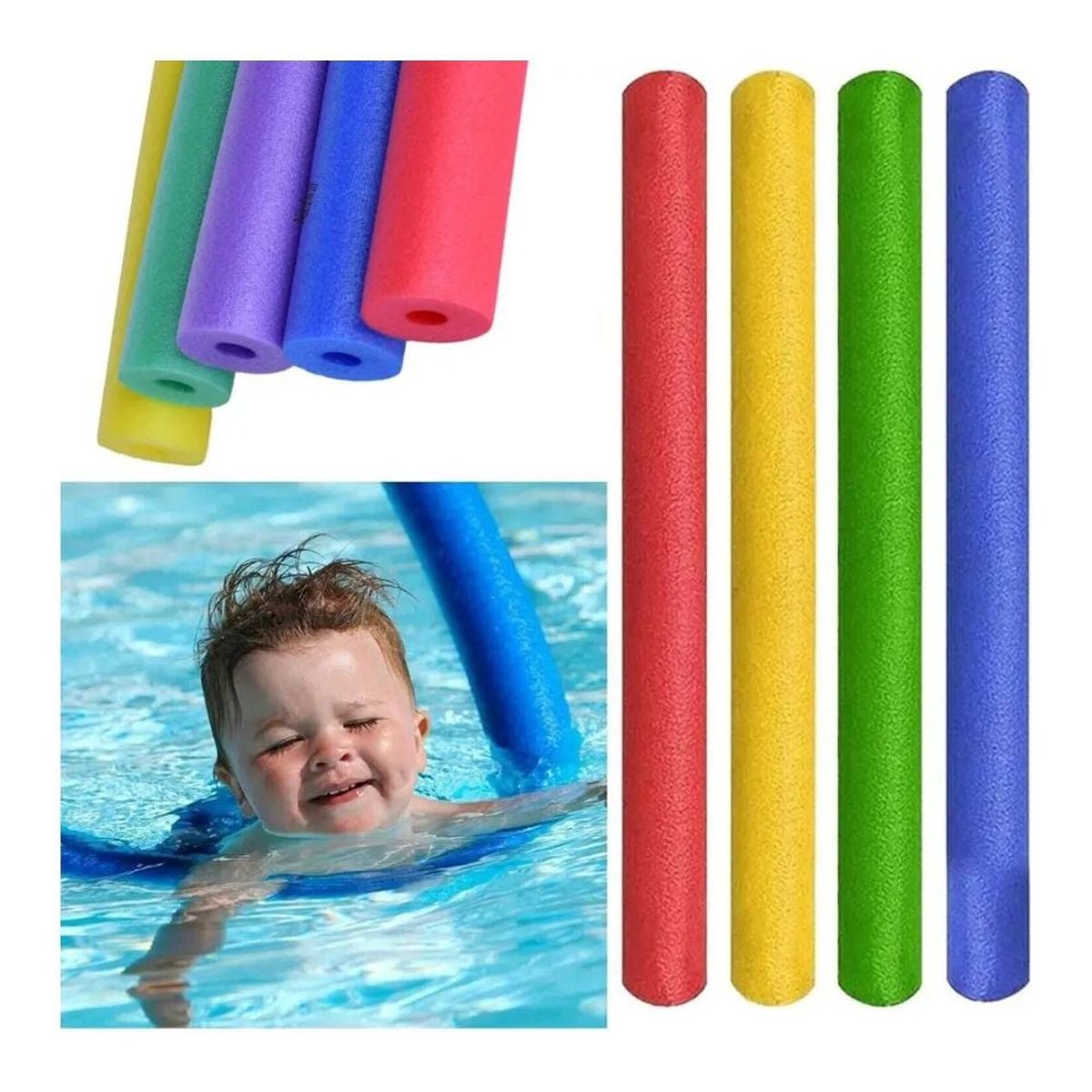 GENERICO - Churro Flotador Para Piscina Con Seguro