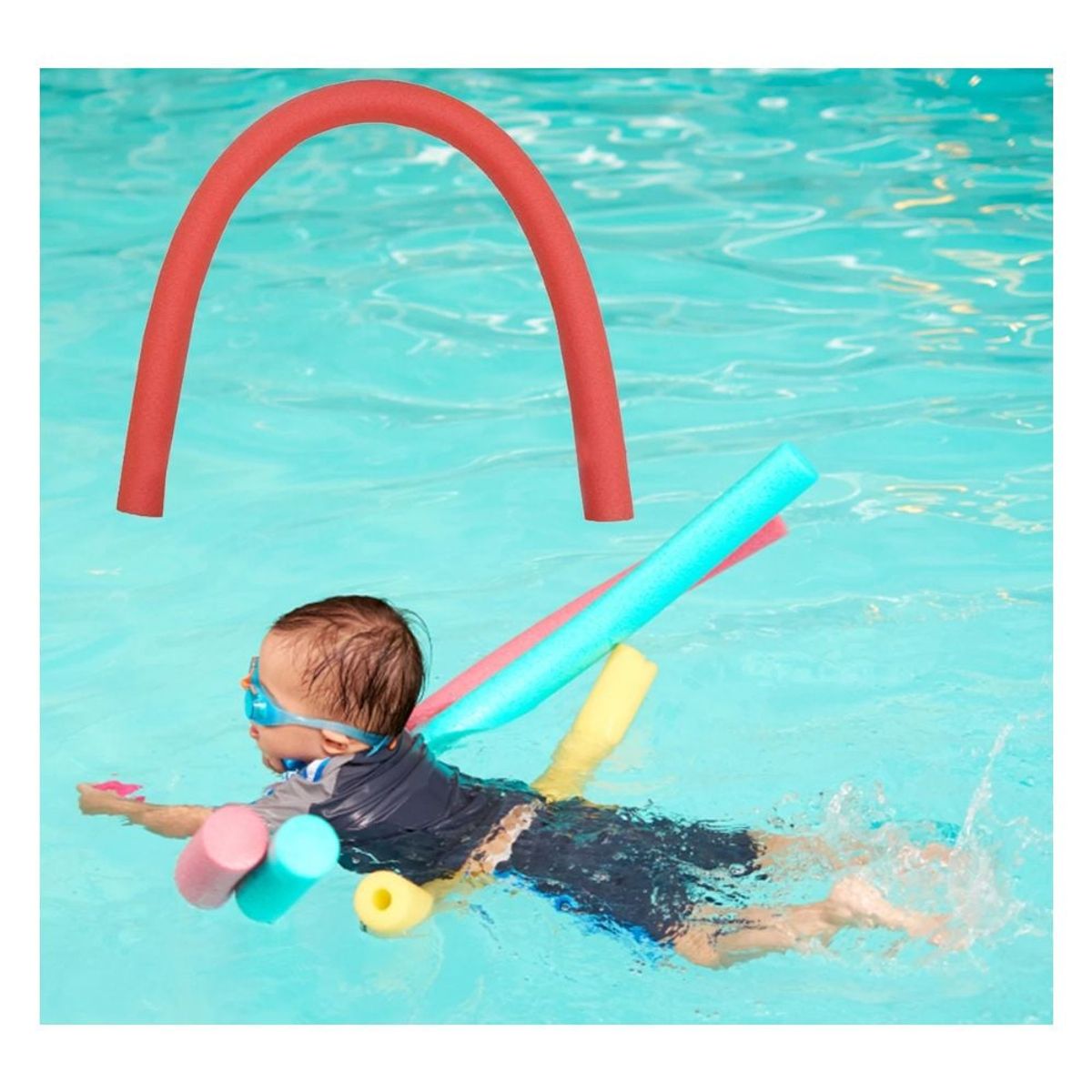 GENERICO - Churro Flotador Para Piscina Con Seguro