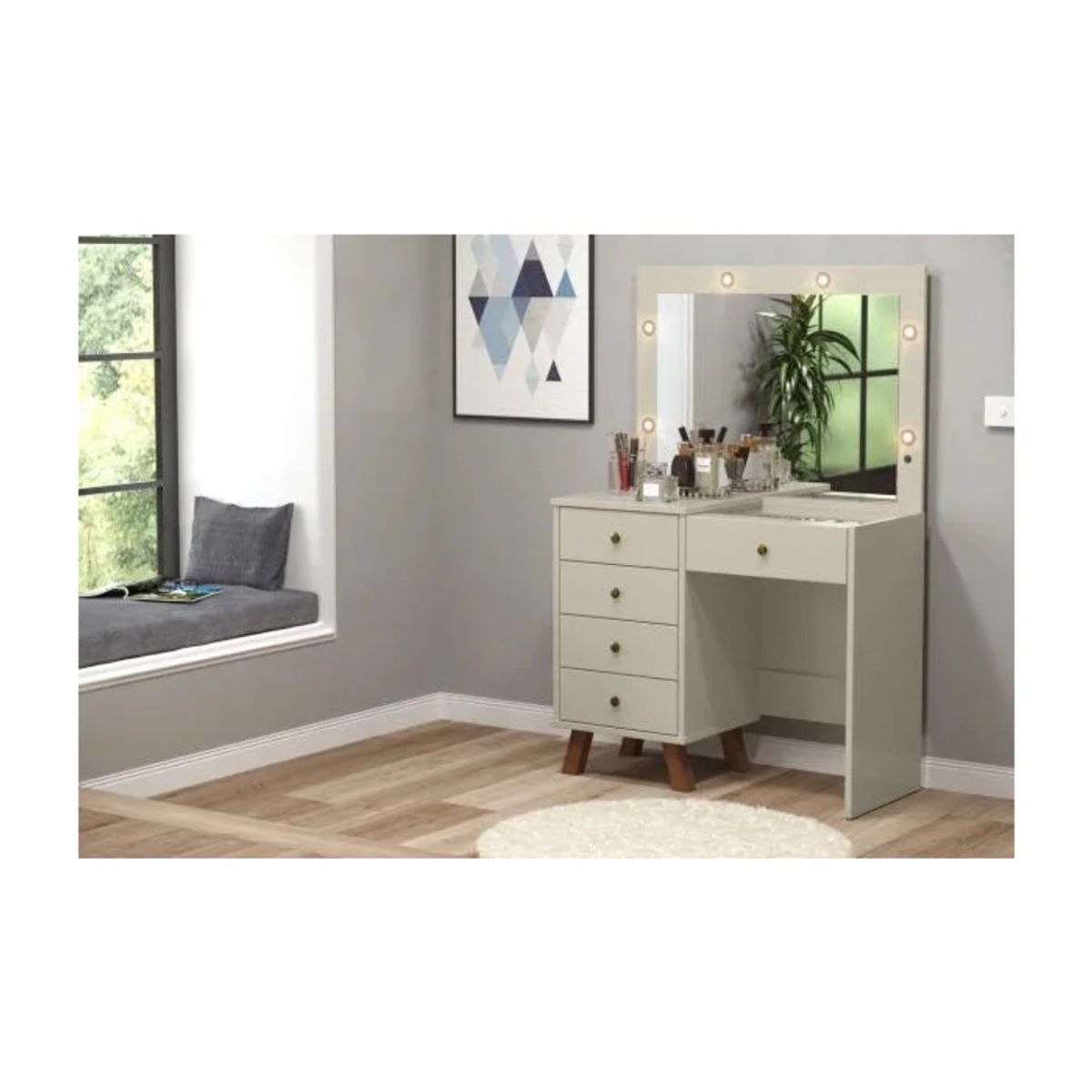 GENERICO - Tocador Moderno Ediem Blanco R&R MUEBLES