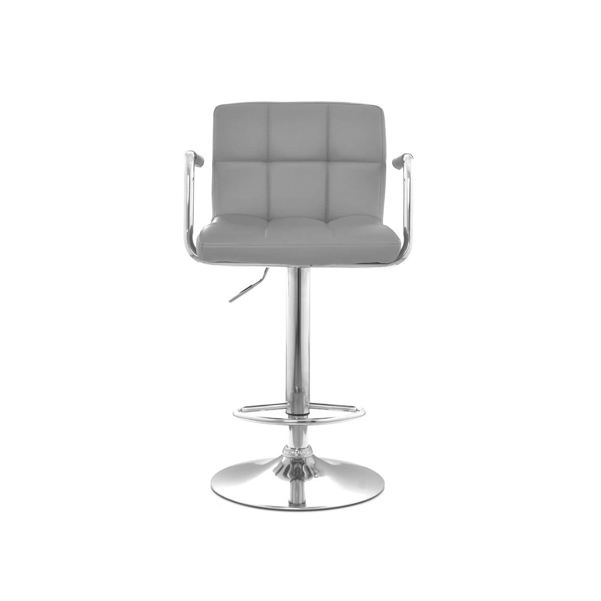 OFIDEAS - Banco Para Bar Nill Con Brazos Giratorio Gris Ofideas