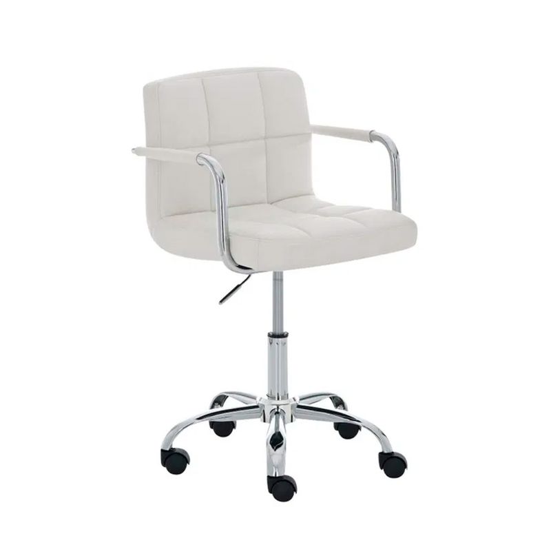 OFIDEAS - Banco Para Bar Nill Con Brazos Giratorio Blanco  Ofideas