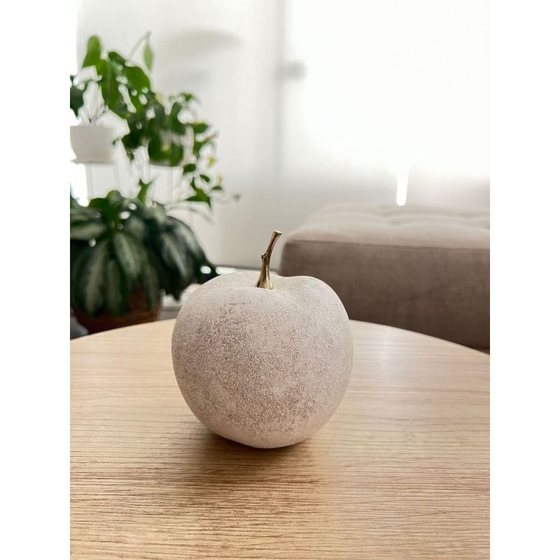 MAP DESIGN HOME - Adorno Manzana Decor Caliza 11x11x13 cm