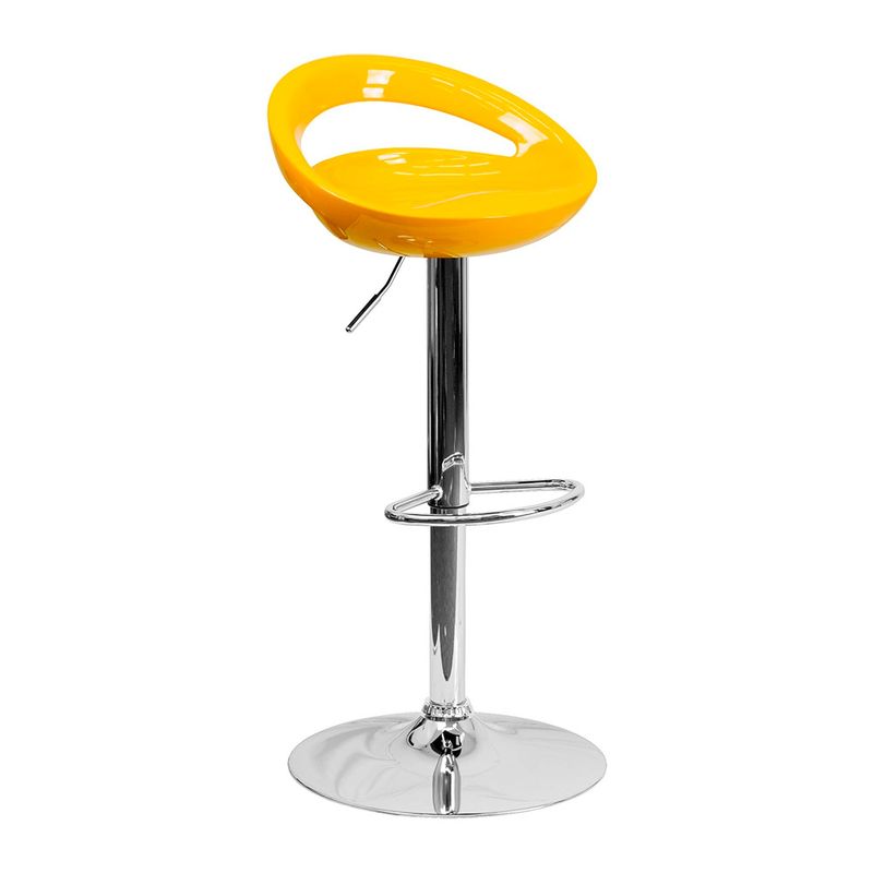 OFIDEAS - Silla Para Bar Regulable En Altura Aster De Fibra Amarillo Ofideas