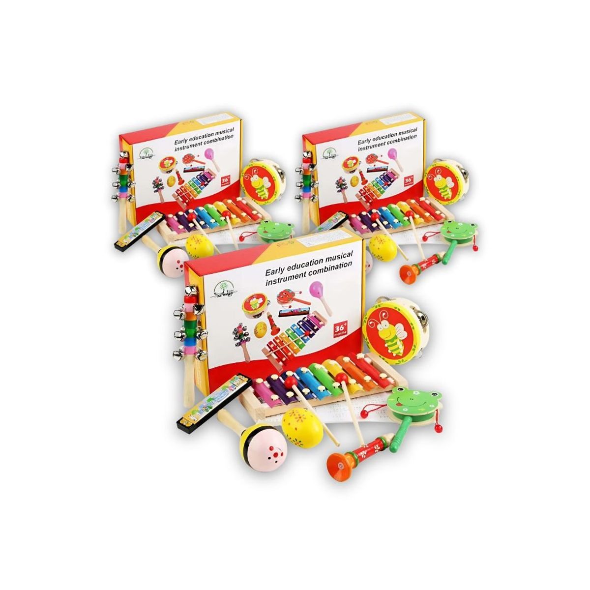 GENERICO - Set De Instrumentos Musicales Para Niños x3Unids