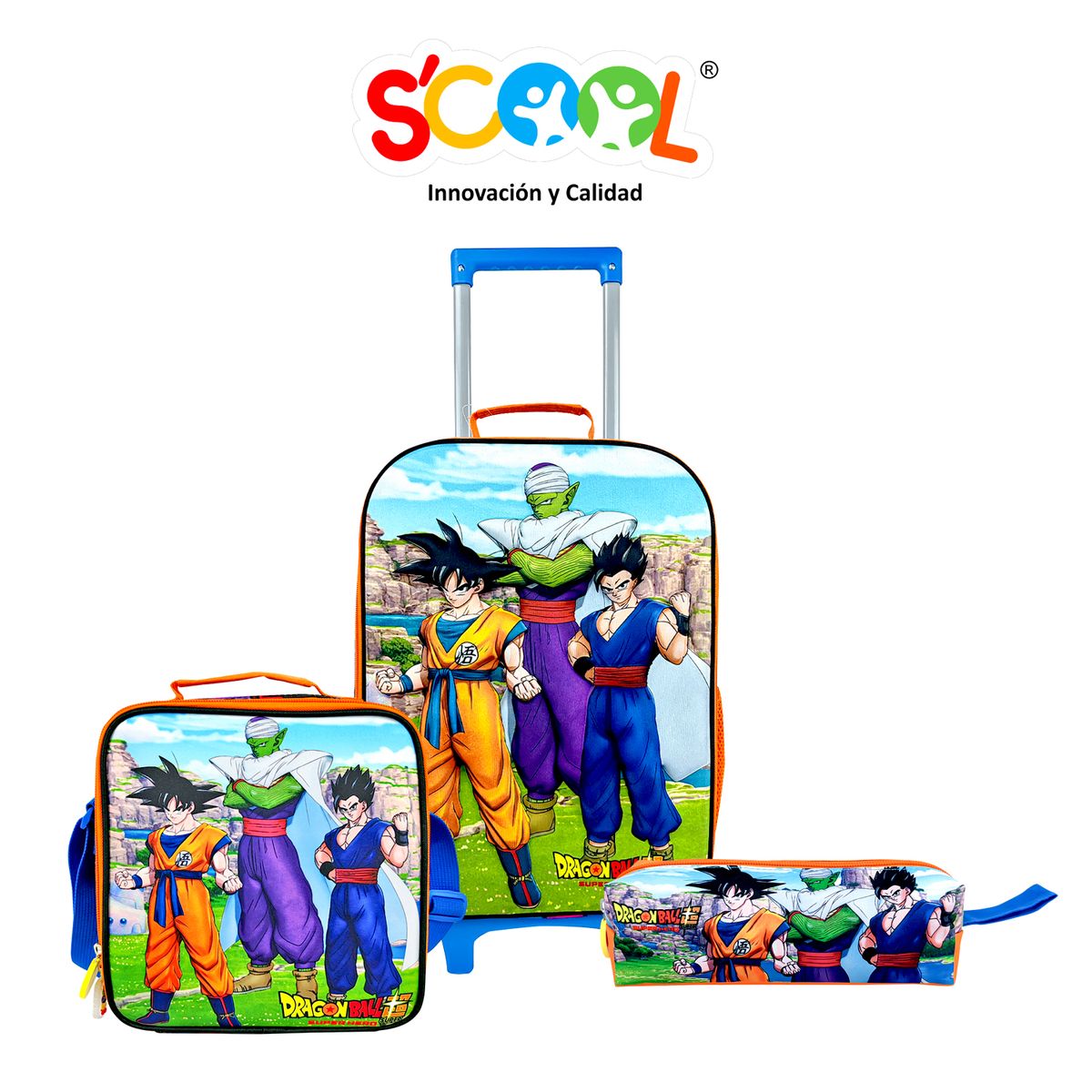 SCOOL - Scool - Set maleta oficio lonchera y cartuchera Dragon Ball