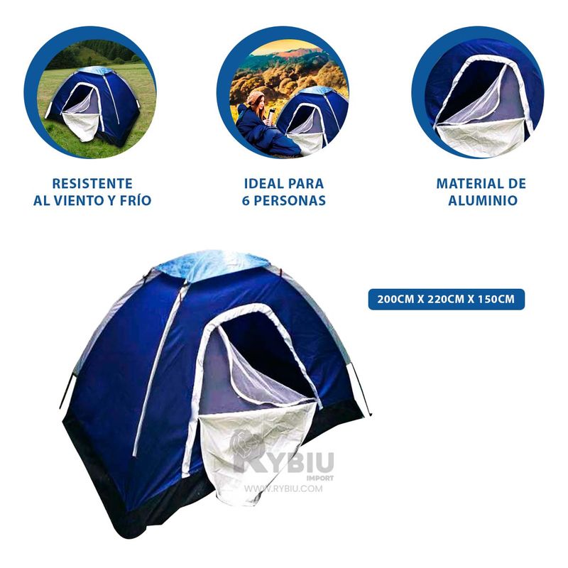 GENERICO - Toldo Ligero y Amplio para 6 Personas Y+Banderitas Adhesivas