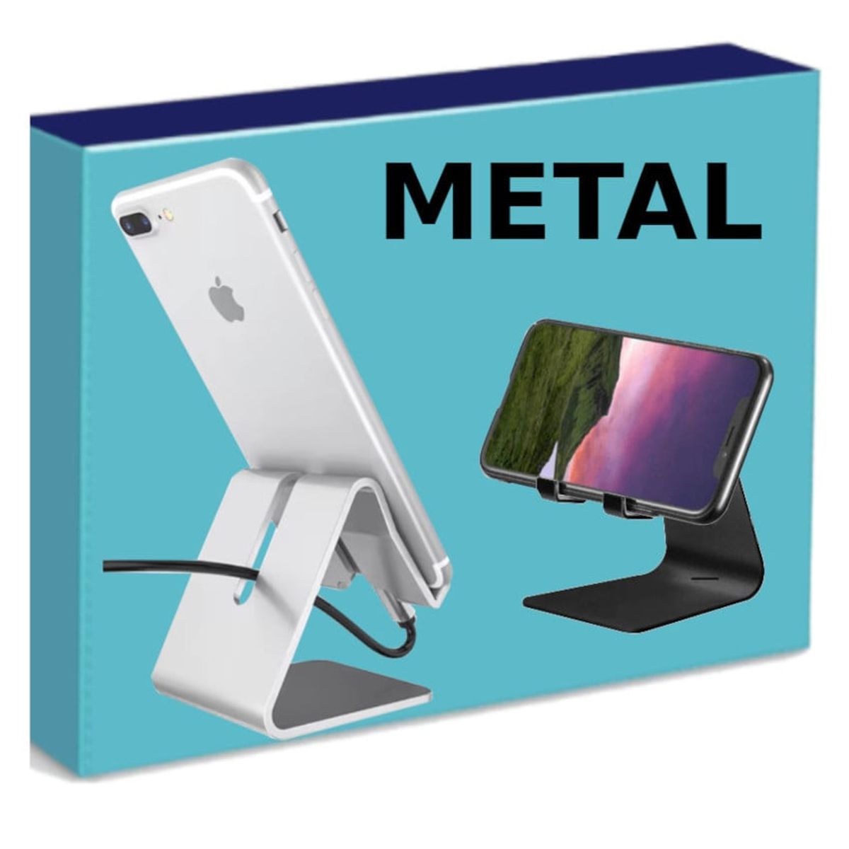 GENERICO - Soporte Stand Universal de Telefono Celular escritorio Metal Aluminio