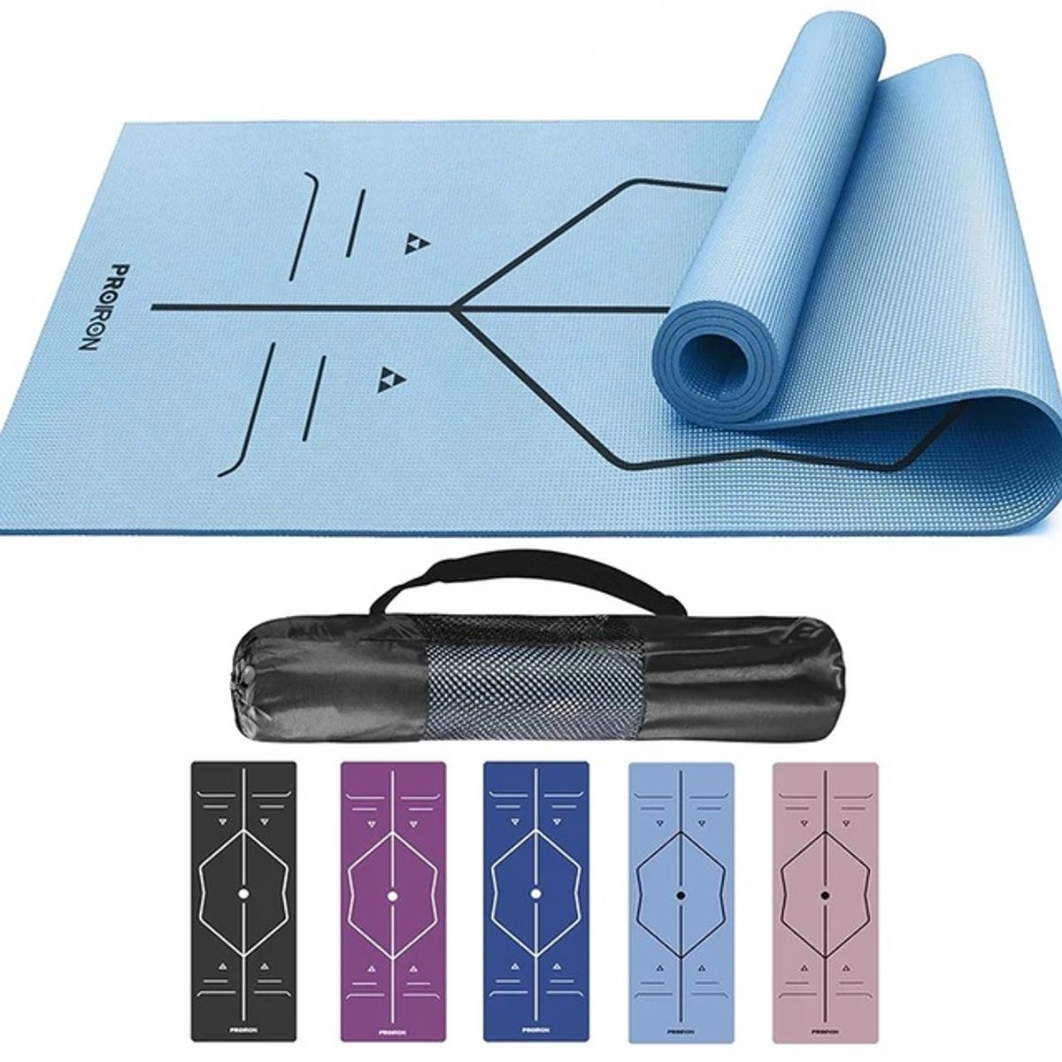 PROIRON - Mat de Yoga Asana de 4MM Celeste