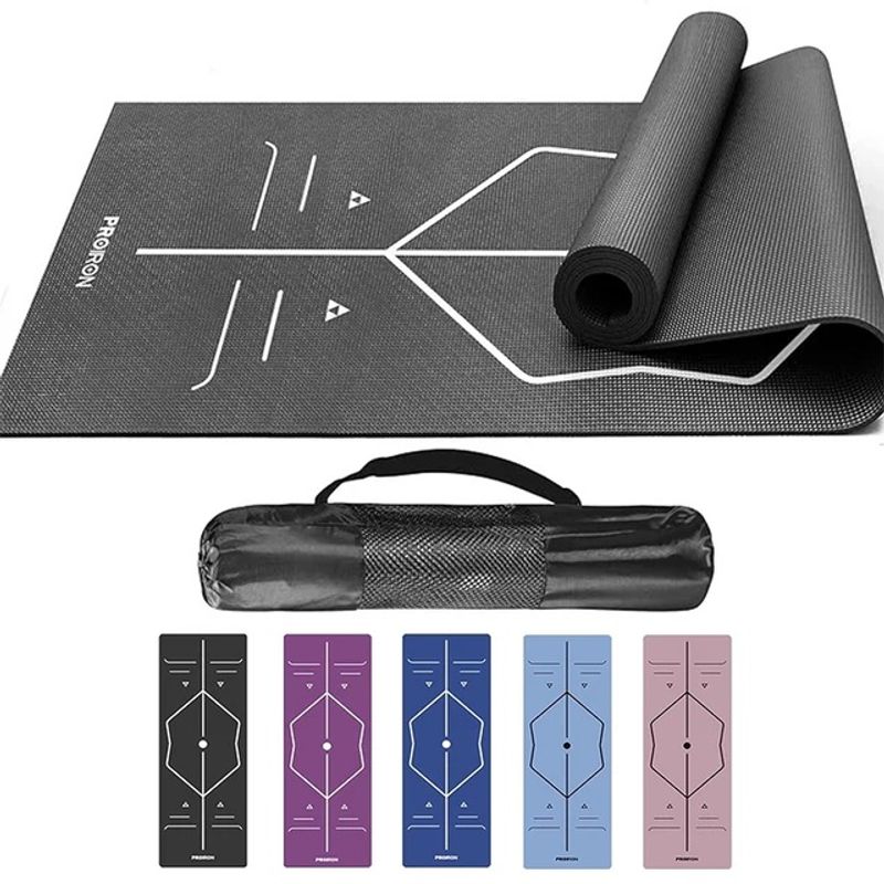 PROIRON - Mat de Yoga Asana de 4MM Negro