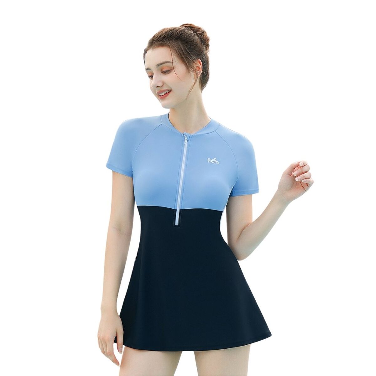 GENERICO - Traje De Baño YINGFA Skirt Suit Manga Corta