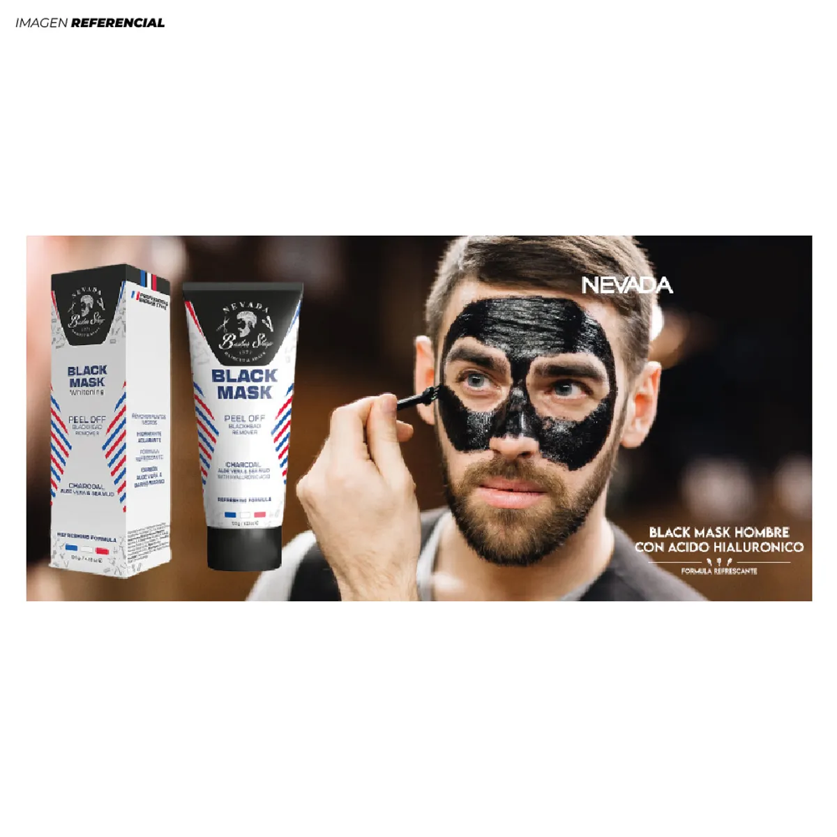 NEVADA NATURAL PRODUCTS - Mascarilla negra de Nevada Black Mask para hombre 120g