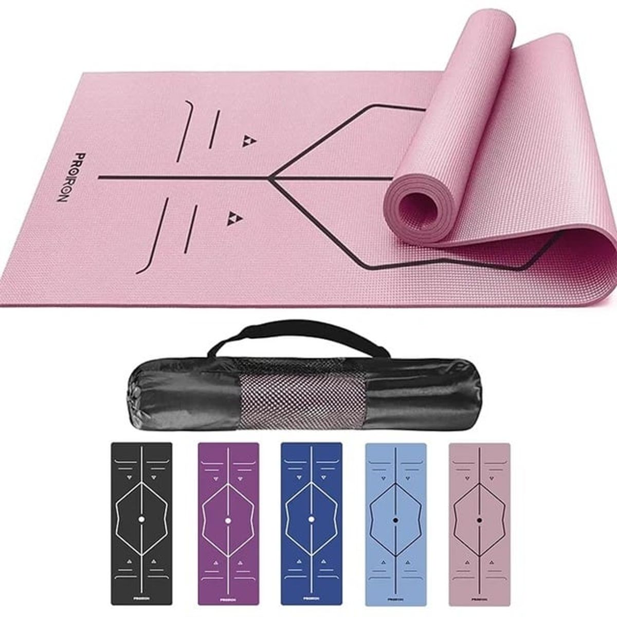 PROIRON - Mat de Yoga Asana de 4MM Rosado
