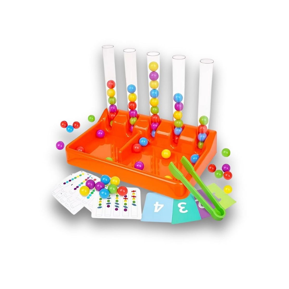 GENERICO - Juego Educativo Montessori de Cuentas Arcoíris para niños