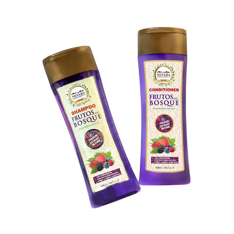 NEVADA NATURAL PRODUCTS - Set Shampoo + Acondicionador Nevada Frutos del Bosque 420Ml